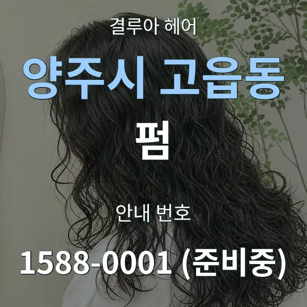 양주시 고읍동 펌 대표 안내 그래픽