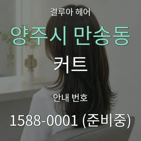 양주시 만송동 커트 대표 안내 그래픽