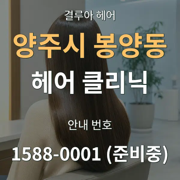 양주시 봉양동 헤어 클리닉 대표 안내 그래픽