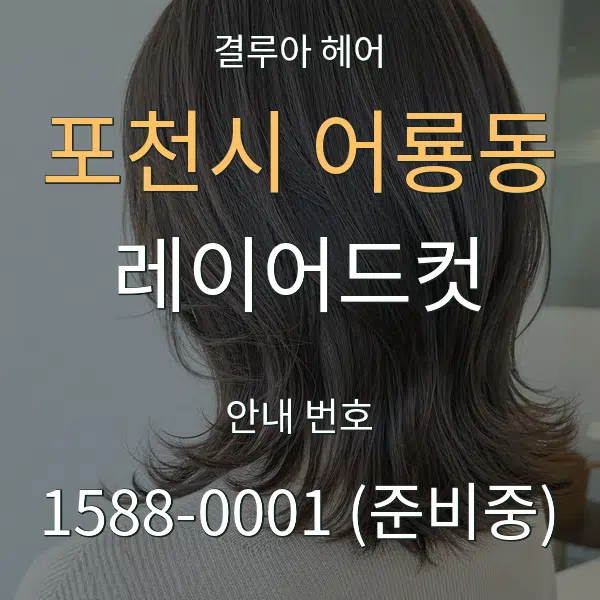 포천시 어룡동 레이어드컷 대표 안내 그래픽
