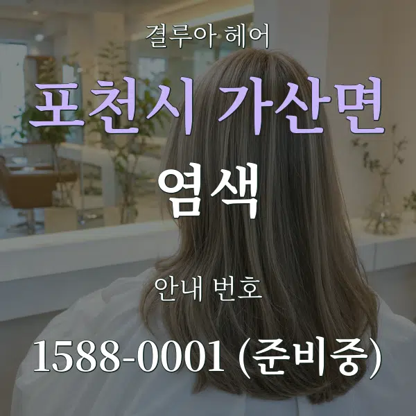 포천시 가산면 염색 대표 안내 그래픽