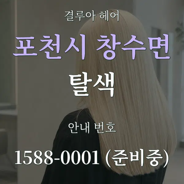 포천시 창수면 탈색 대표 안내 그래픽