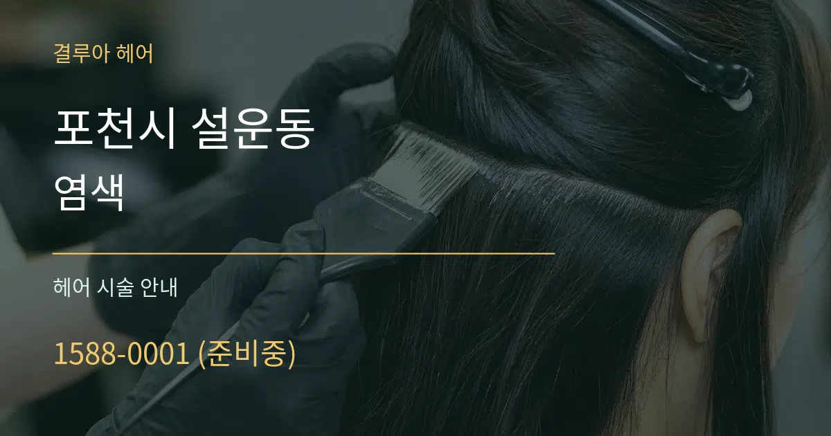 포천시 설운동 염색 대표 안내 그래픽