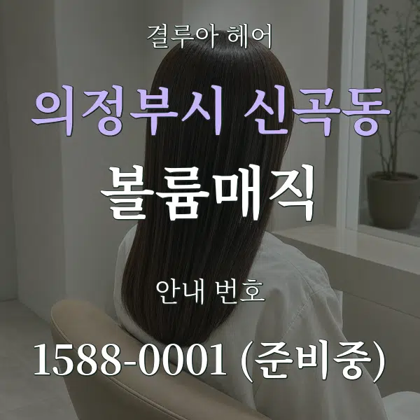 의정부시 신곡동 볼륨매직 대표 안내 그래픽