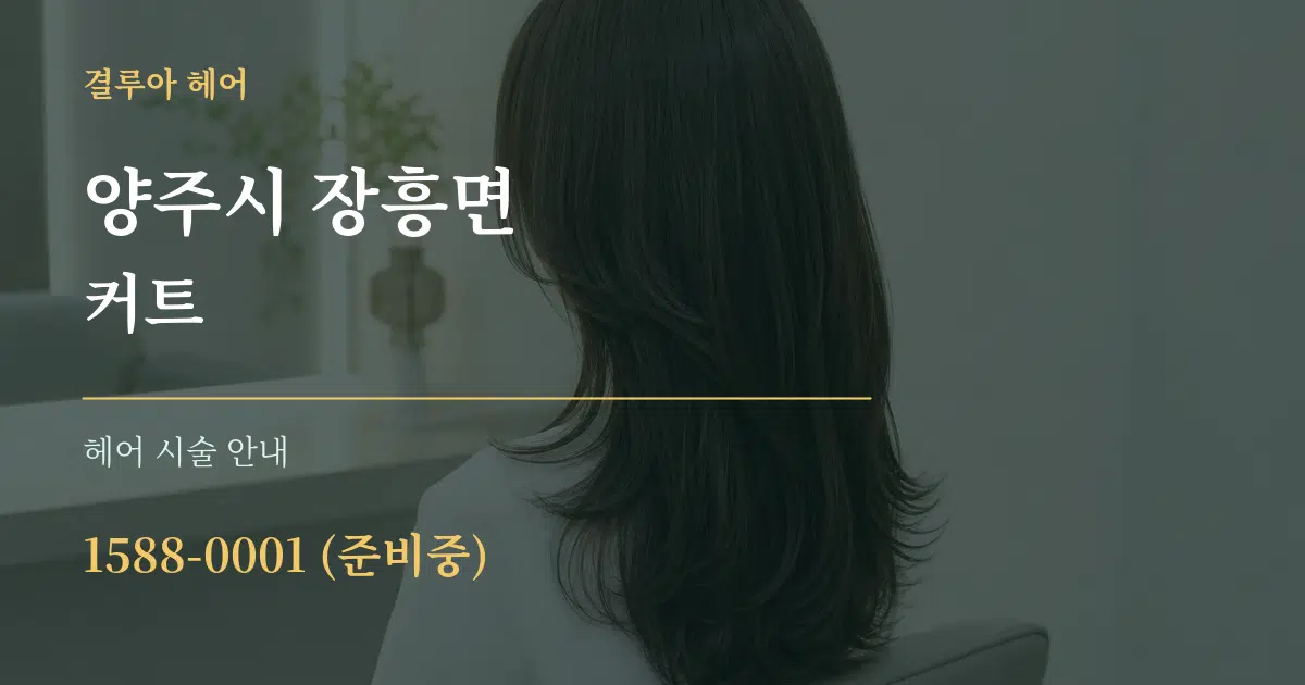 양주시 장흥면 커트 대표 안내 그래픽