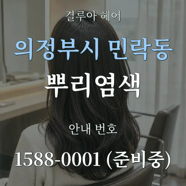 의정부시 민락동 뿌리염색 대표 안내 그래픽