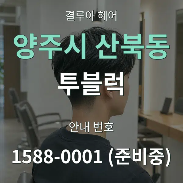 양주시 산북동 투블럭 대표 안내 그래픽