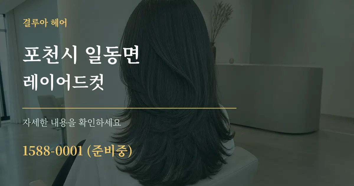 포천시 일동면 레이어드컷 서비스 이용 안내 그래픽
