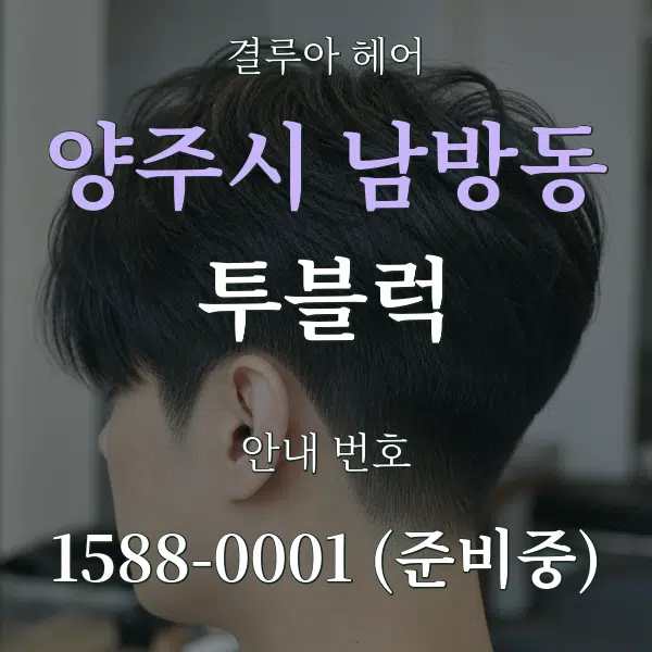 양주시 남방동 투블럭 대표 안내 그래픽