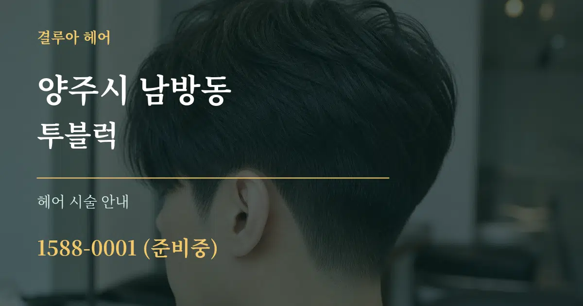 양주시 남방동 투블럭 대표 안내 그래픽