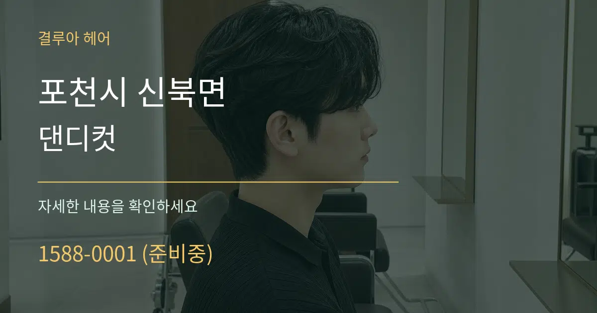 포천시 신북면 댄디컷 서비스 이용 안내 그래픽