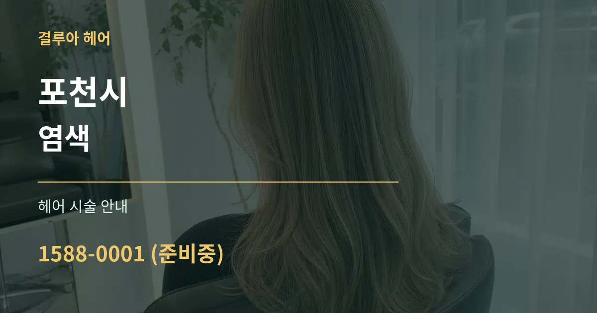 포천시 염색 대표 안내 그래픽