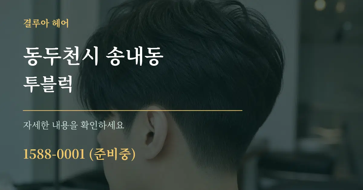 동두천시 송내동 투블럭 서비스 이용 안내 그래픽