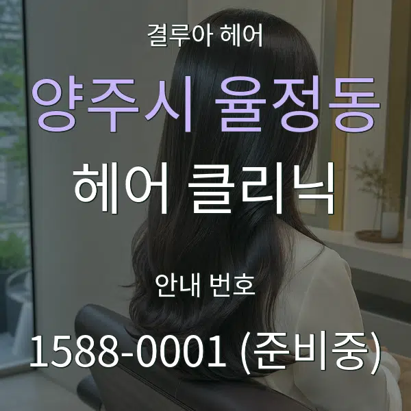 양주시 율정동 헤어 클리닉 대표 안내 그래픽