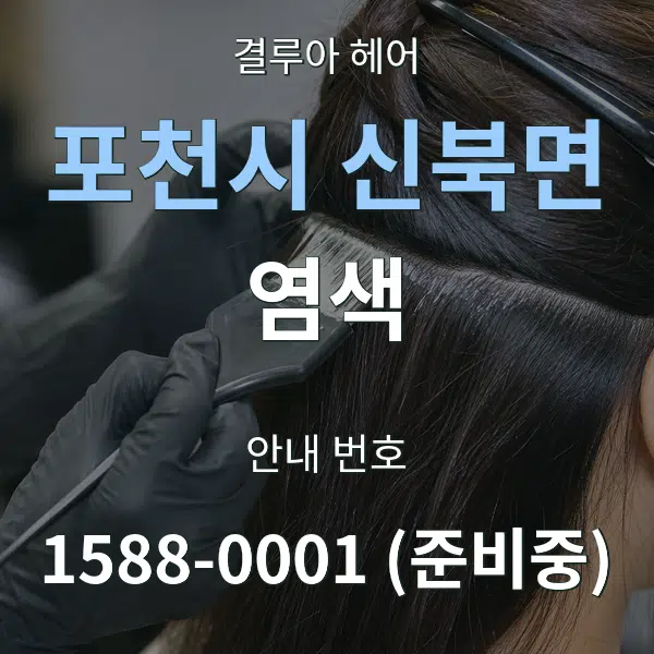 포천시 신북면 염색 대표 안내 그래픽