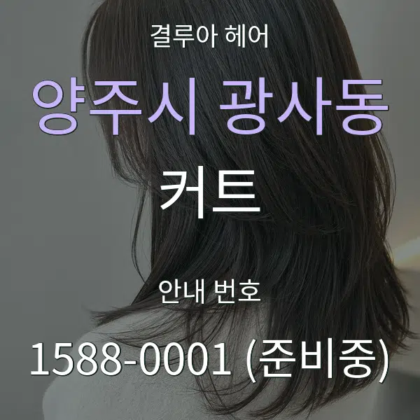 양주시 광사동 커트 대표 안내 그래픽