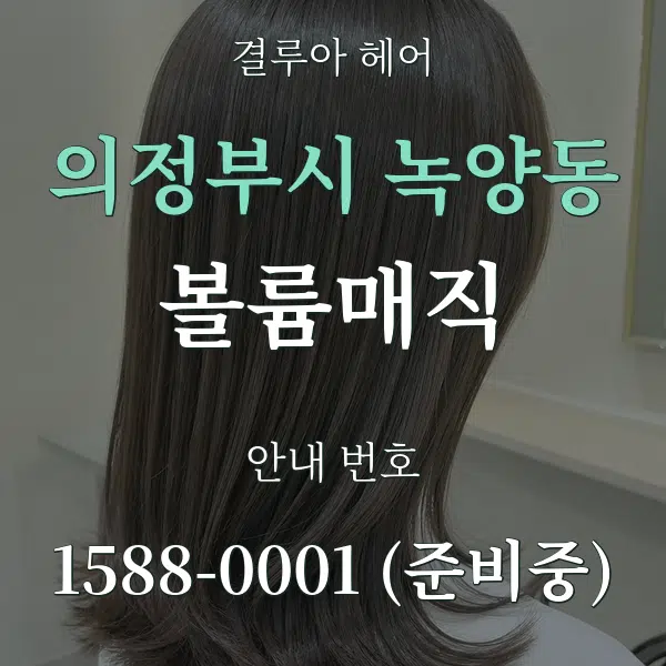 의정부시 녹양동 볼륨매직 대표 안내 그래픽