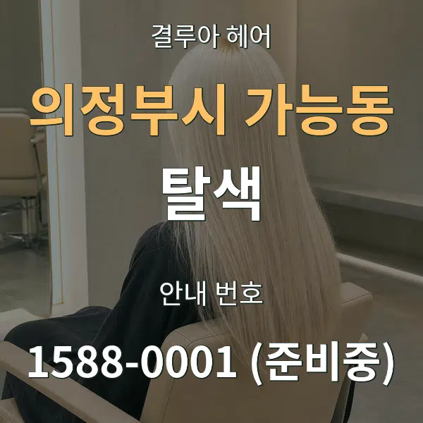 의정부시 가능동 탈색 대표 안내 그래픽