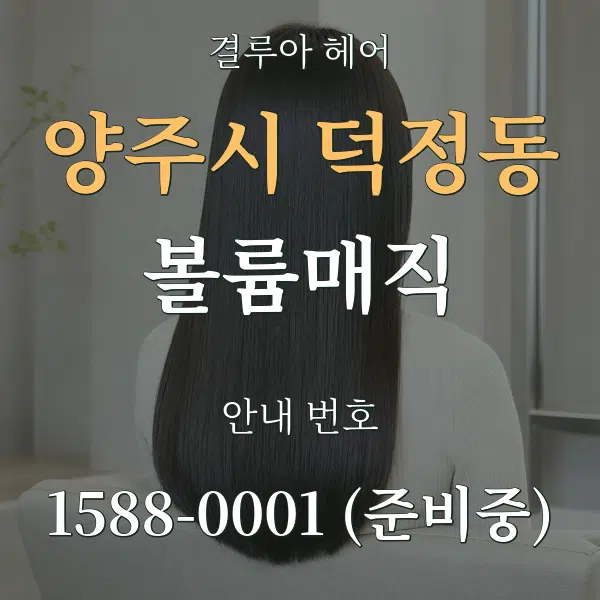 양주시 덕정동 볼륨매직 대표 안내 그래픽