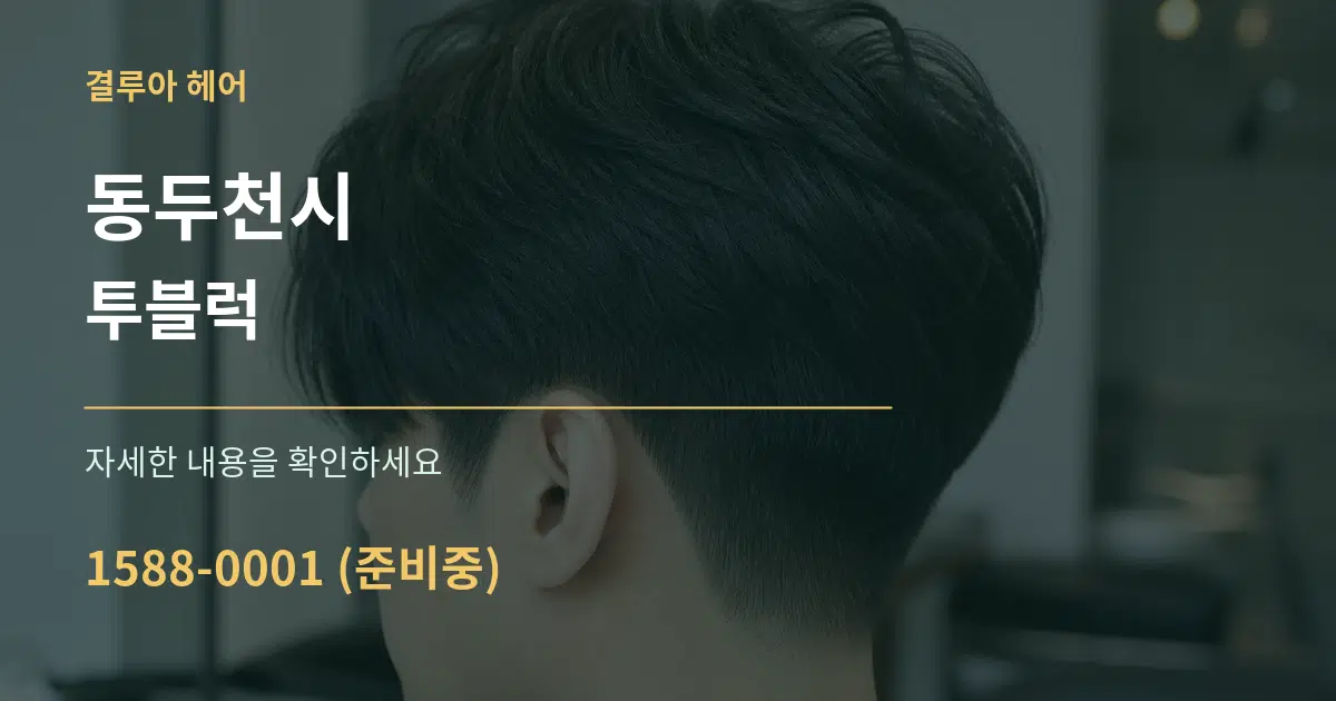 동두천시 투블럭 서비스 이용 안내 그래픽