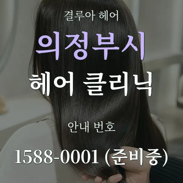 의정부시 헤어 클리닉 대표 안내 그래픽
