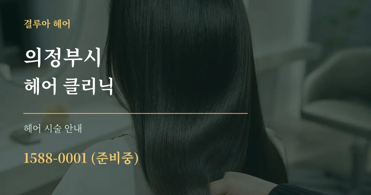 의정부시 헤어 클리닉 대표 안내 그래픽