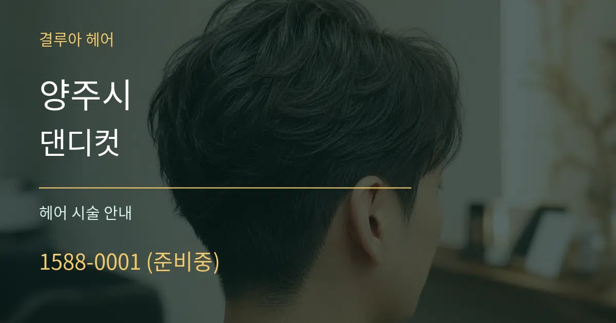 양주시 댄디컷 대표 안내 그래픽