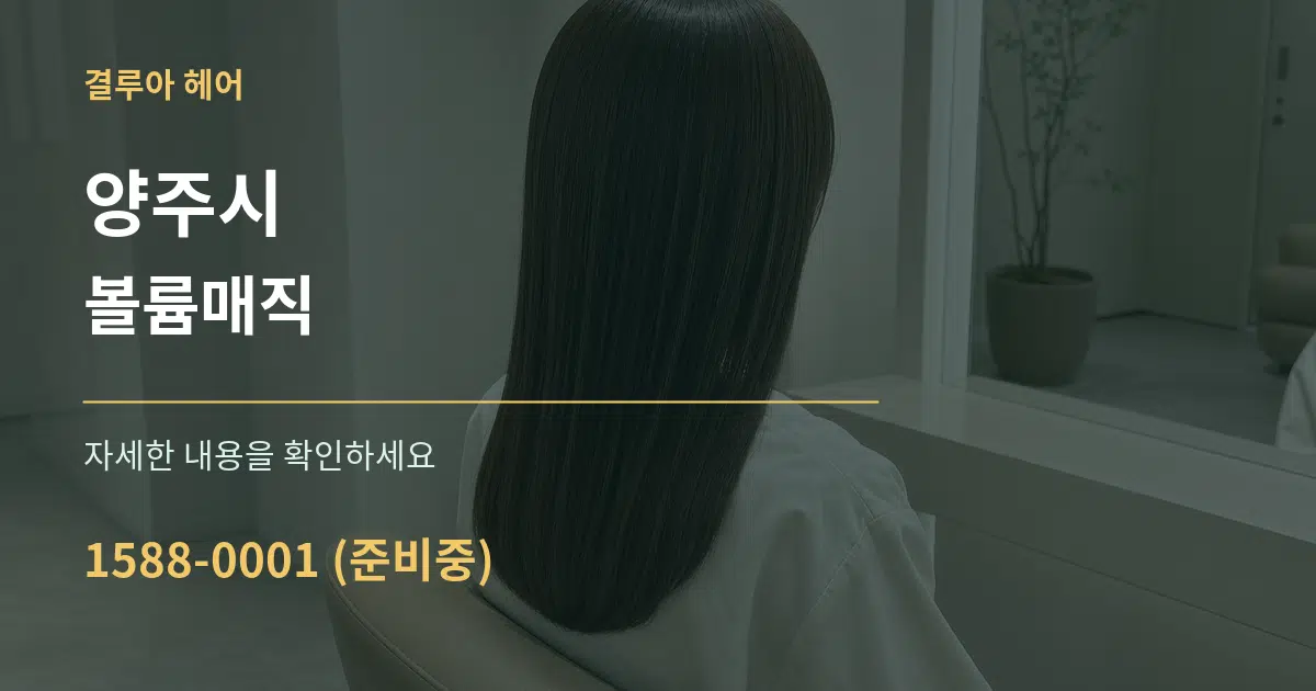 양주시 볼륨매직 서비스 이용 안내 그래픽