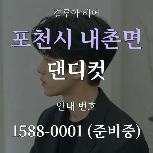 포천시 내촌면 댄디컷 대표 안내 그래픽