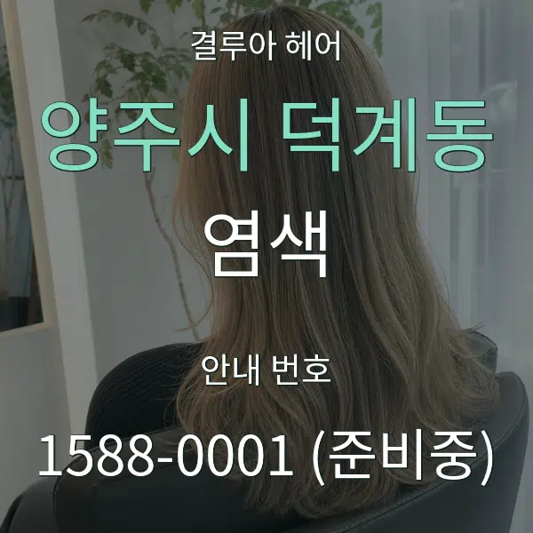 양주시 덕계동 염색 대표 안내 그래픽
