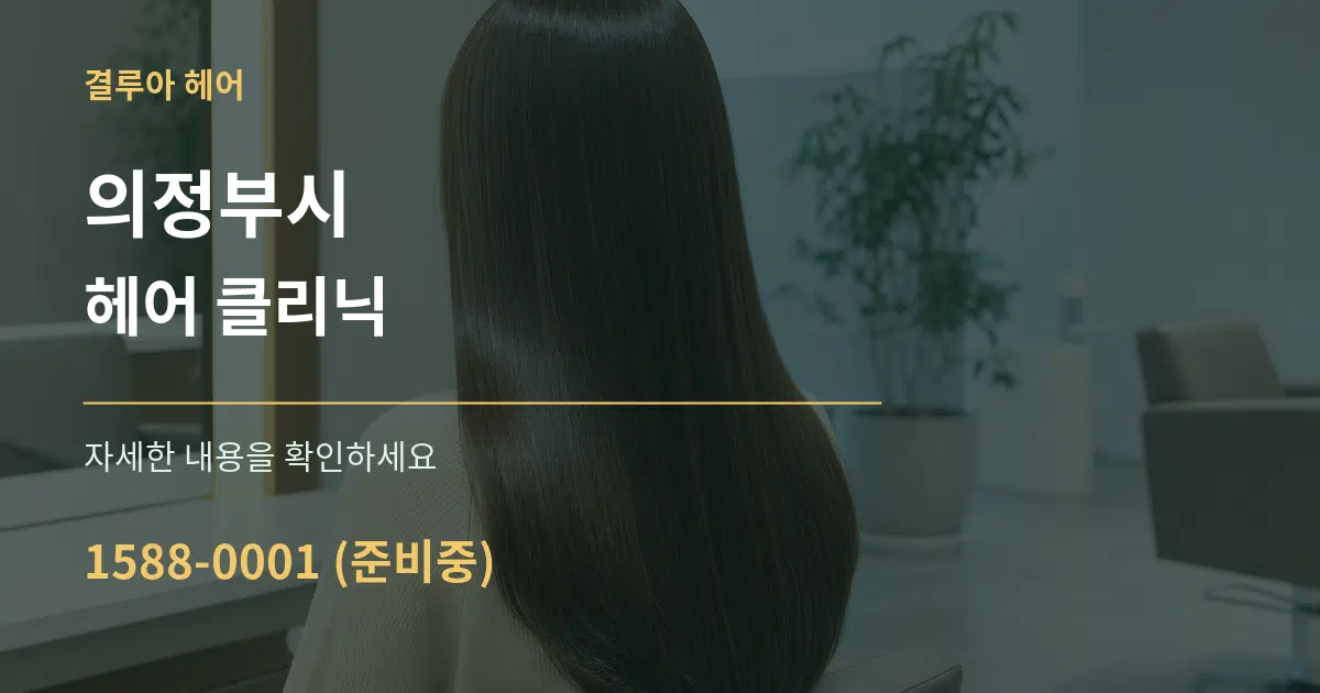 의정부시 헤어 클리닉 서비스 이용 안내 그래픽