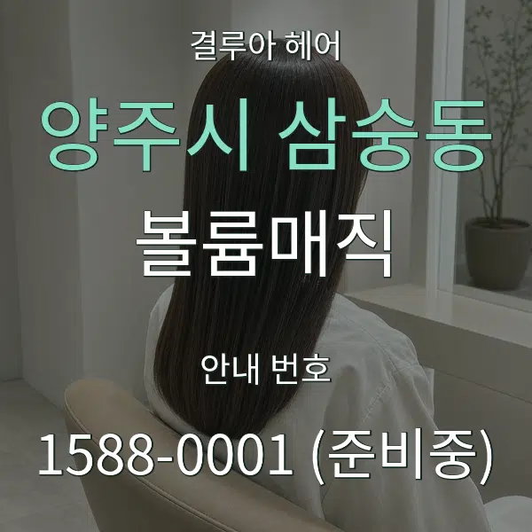 양주시 삼숭동 볼륨매직 대표 안내 그래픽