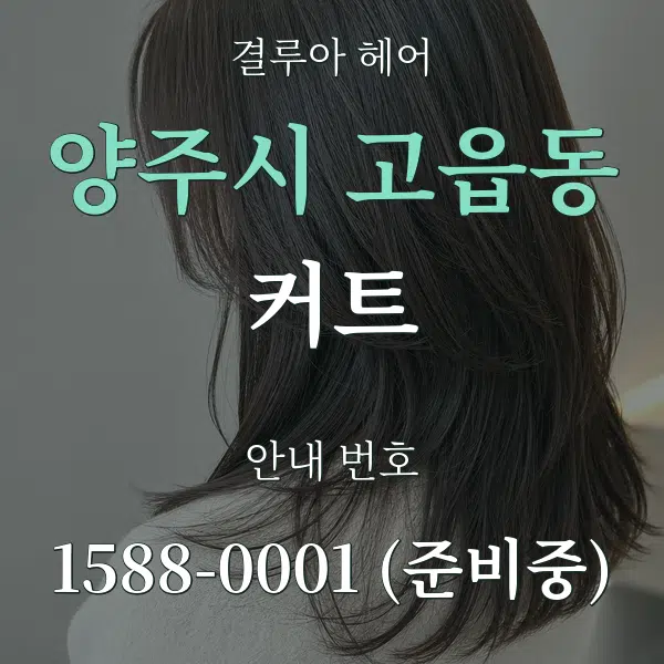 양주시 고읍동 커트 대표 안내 그래픽