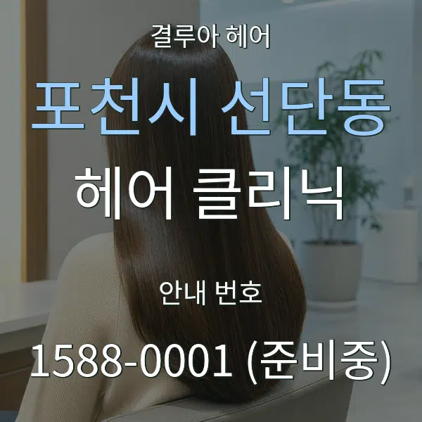 포천시 선단동 헤어 클리닉 대표 안내 그래픽
