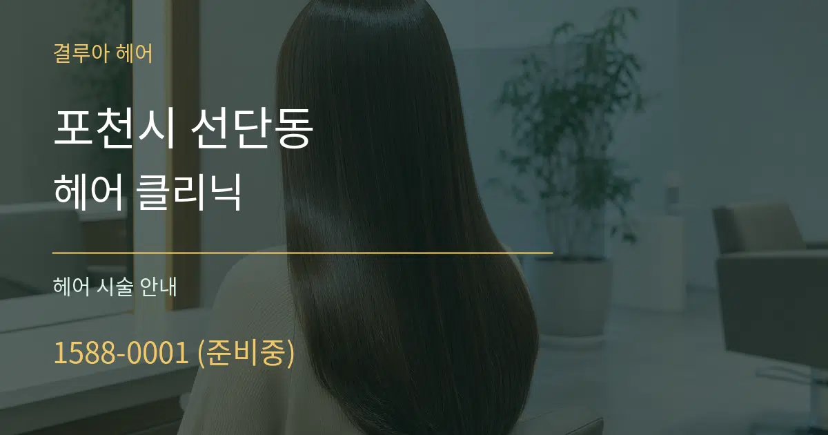 포천시 선단동 헤어 클리닉 대표 안내 그래픽