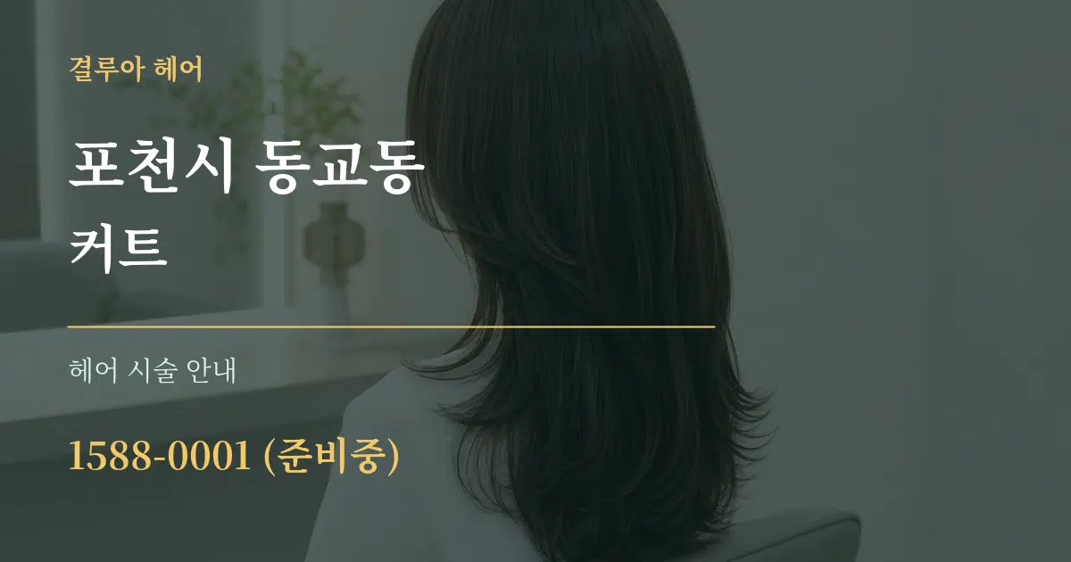 포천시 동교동 커트 대표 안내 그래픽