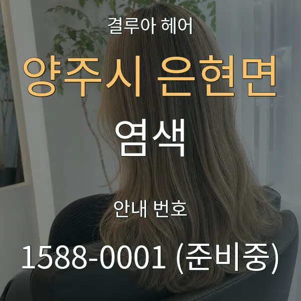 양주시 은현면 염색 대표 안내 그래픽