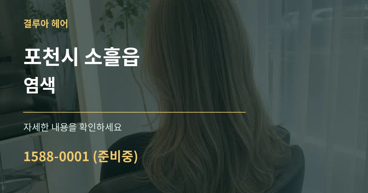 포천시 소흘읍 염색 서비스 이용 안내 그래픽