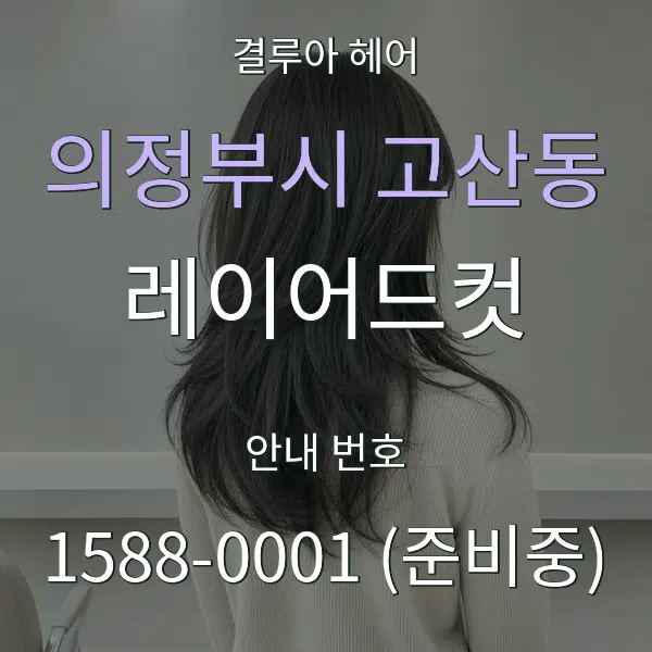 의정부시 고산동 레이어드컷 대표 안내 그래픽