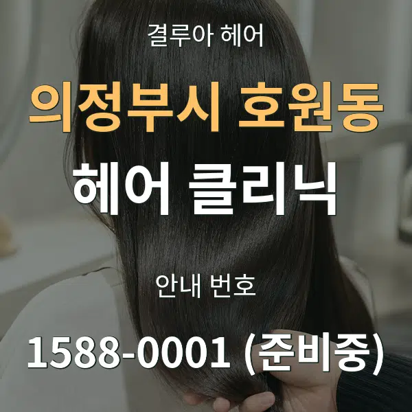 의정부시 호원동 헤어 클리닉 대표 안내 그래픽