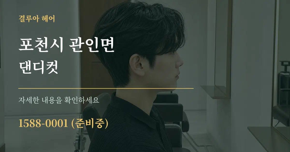 포천시 관인면 댄디컷 서비스 이용 안내 그래픽
