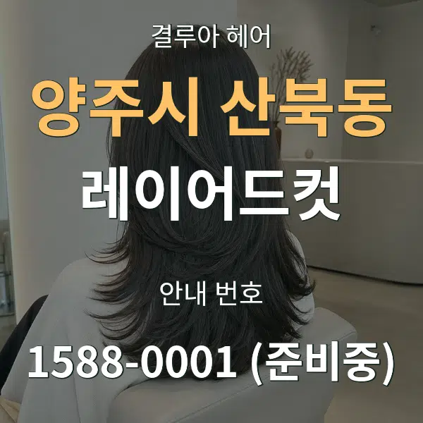 양주시 산북동 레이어드컷 대표 안내 그래픽