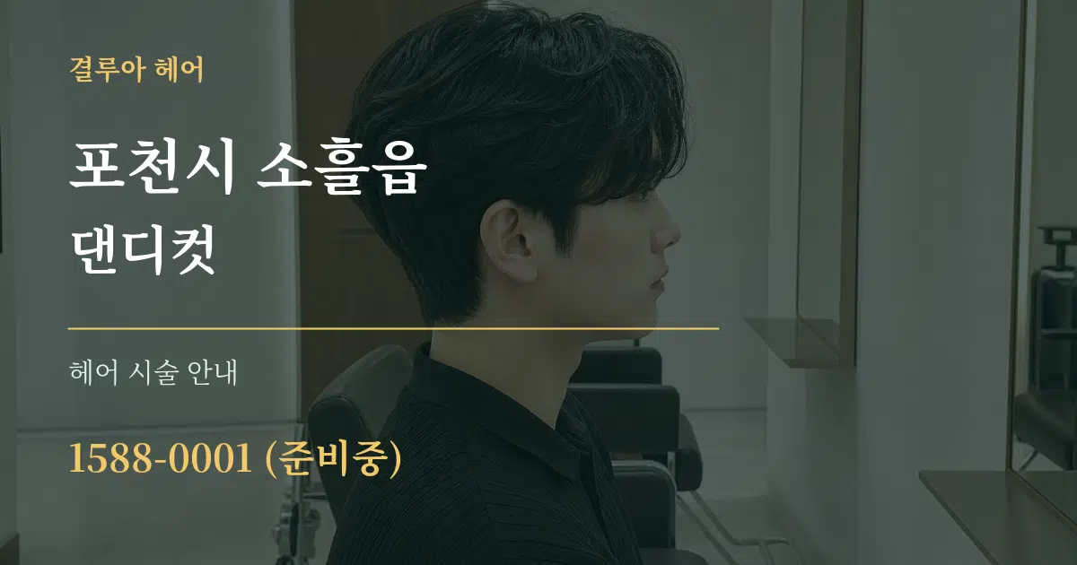 포천시 소흘읍 댄디컷 대표 안내 그래픽