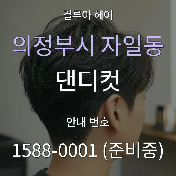 의정부시 자일동 댄디컷 대표 안내 그래픽