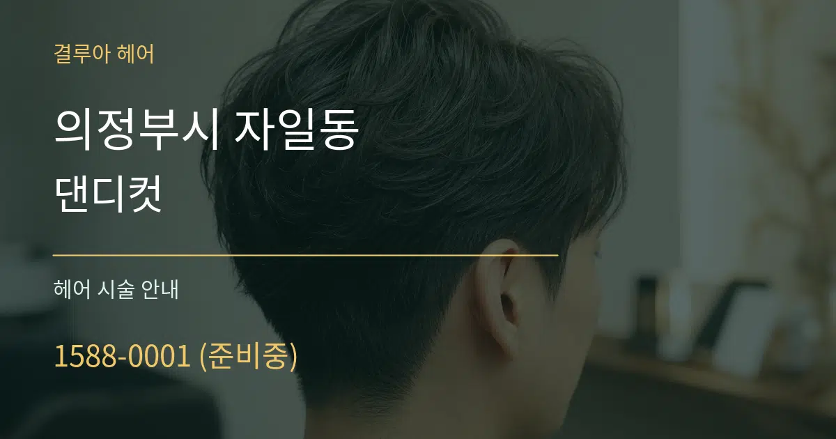 의정부시 자일동 댄디컷 대표 안내 그래픽