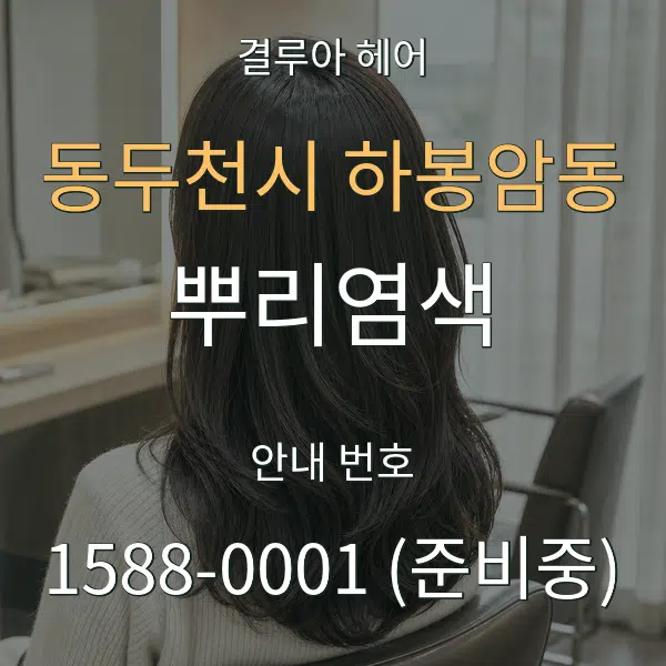 동두천시 하봉암동 뿌리염색 대표 안내 그래픽