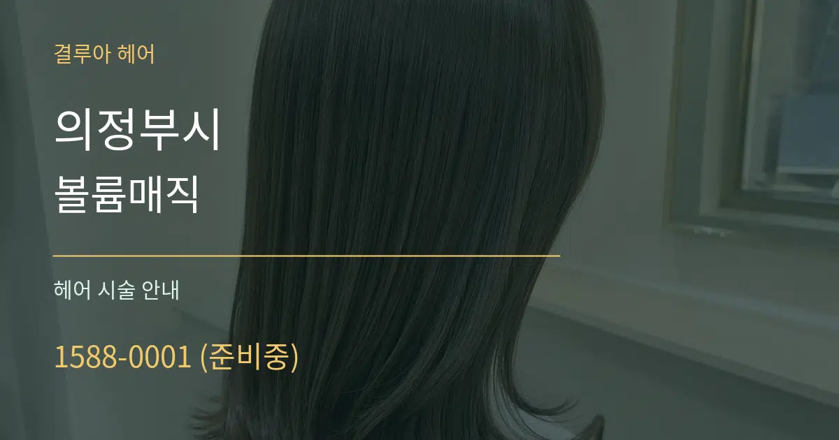 의정부시 볼륨매직 대표 안내 그래픽