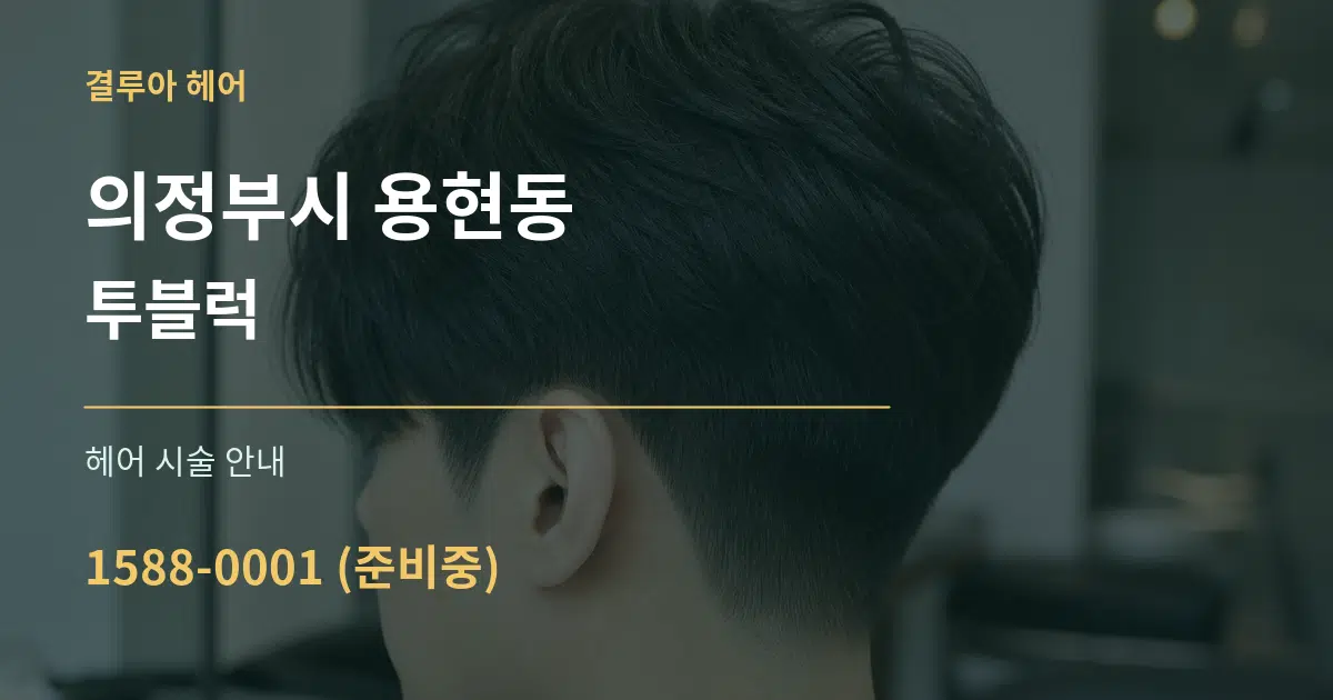 의정부시 용현동 투블럭 대표 안내 그래픽
