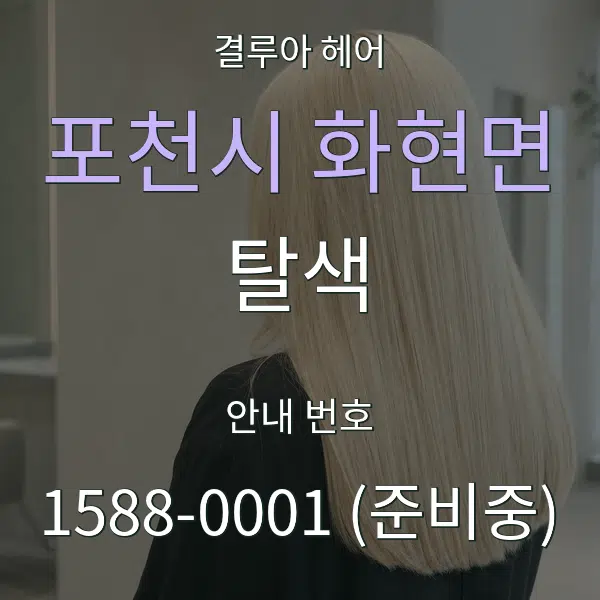 포천시 화현면 탈색 대표 안내 그래픽