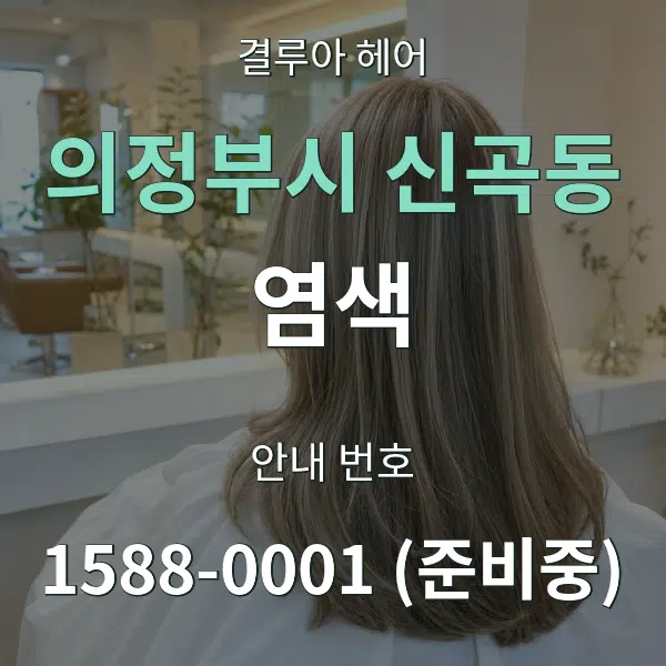 의정부시 신곡동 염색 대표 안내 그래픽